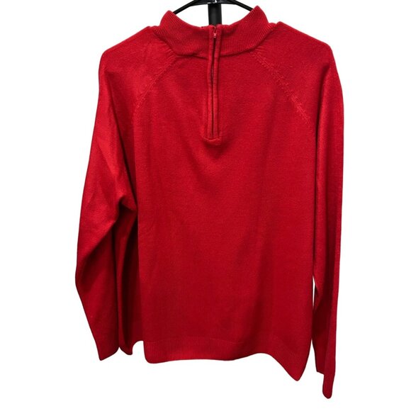 Drapers & Damons Red Mock Neck Sweater Womens Sz 1X - Picture 2 of 8